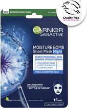 Moisture Bomb Night Sheet Mask Beauty WOMEN Skin Care Face Face Masks Sheet Mask Nude Garnier*Betinget Tilbud