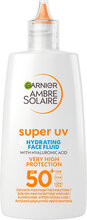 Garnier Ambre Solaire Sensitive Advanced Super Uv Fluid Spf50+ 40Ml Solkräm Ansikte Nude Garnier