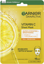Garnier Skinactive Vitamin C Sheet Mask Beauty WOMEN Skin Care Face Face Masks Sheet Mask Nude Garnier*Betinget Tilbud