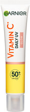 Garnier Skin Active Vitamin C Glow Boosting Daily Uv Fluid Spf50+ Solkräm Ansikte Nude Garnier