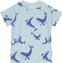 Bamboo T-Shirt Tops T-Kortærmet Skjorte Blue Geggamoja