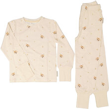 Geggamoja X Mrs Mighetto Bamboo 2 Pcs Pyjamas Pyjamas Set Beige Geggamoja