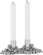 Molekyl Candlelight 2 Home Decoration Candlesticks & Tealight Holders Silver Gejst