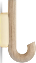 Hook Hanger Mini Oak/Brass Home Furniture Coat Hooks & Racks Hooks Brun Gejst*Betinget Tilbud