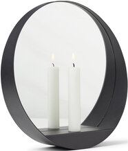 Glim Candle Mirror Round Home Furniture Mirrors Round Mirrors Black Gejst
