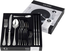 Bestikksett Oxford 16 Deler Blank Stål Home Tableware Cutlery Cutlery Set Sølv Gense*Betinget Tilbud