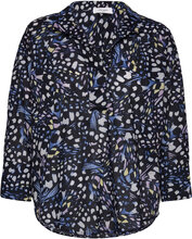 Blouse 3/4 Sleeve Tops Blouses Long-sleeved Blue Gerry Weber Edition