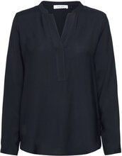 Blouse 1/1 Sleeve Bluse Langermet Marineblå Gerry Weber Edition*Betinget Tilbud
