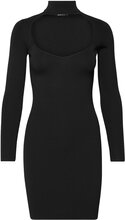 Freya Knitted Dress Kort Kjole Black Gina Tricot