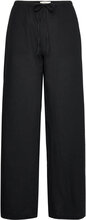 Linen Blend Trousers Bottoms Trousers Linen Trousers Black Gina Tricot