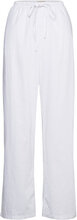 Linen Blend Trousers Bottoms Trousers Linen Trousers White Gina Tricot