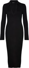 Collar Knitted Dress Dresses Knitted Dresses Black Gina Tricot