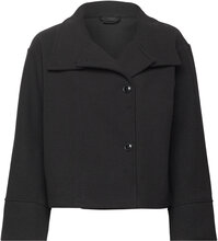 Short Felt Jacket Outerwear Jackets Light-summer Jacket Black Gina Tricot