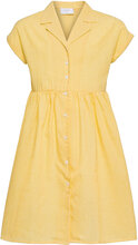 Jane Check Dress Dresses & Skirts Dresses Casual Dresses Short-sleeved Casual Dresses Yellow Grunt