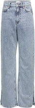 Ritt Slit Vintage Jeans Wide Jeans Blå Grunt*Betinget Tilbud