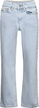 Nadia Midrise Straight Acid Blue Bottoms Jeans Regular Jeans Blue Grunt