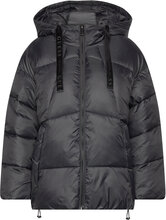 Letizia Hooded Puffa Fodrad Jacka Black GUESS Jeans