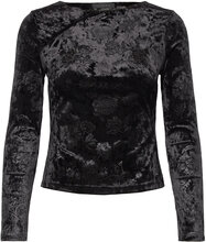 Ls Aida Top Tops Blouses Long-sleeved Black GUESS Jeans