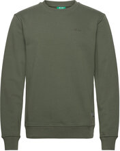 Happy Organic Sweat O'neck Tops Sweatshirts & Hoodies Sweatshirts Green H2O