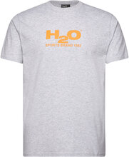 Logo Tee Tops T-shirts Short-sleeved Grey H2O