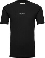 Halo Waffle Tee T-shirts Short-sleeved Svart HALO*Betinget Tilbud