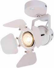 Studio Væg/Bord, Hvid Home Lighting Lamps Ceiling Lamps Spotlights White Halo Design