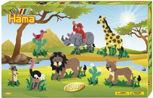 Hama Midi Giant Gift Box Safari 5000 Pcs Toys Creativity Drawing & Crafts Craft Pearls Multi/mønstret Hama*Betinget Tilbud