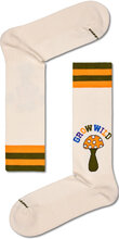 Grow Wild Crew Sock Underwear Socks Regular Socks Creme Happy Socks*Betinget Tilbud