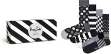 4-Pack Classic Black & White Socks Gift Set Underwear Socks Regular Socks Svart Happy Socks*Betinget Tilbud