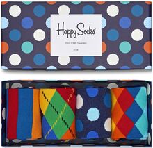 4-Pack Multi-Color Socks Gift Set Underwear Socks Regular Socks Multi/mønstret Happy Socks*Betinget Tilbud