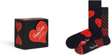 2-Pack I Heart You Socks Gift Set Lingerie Socks Regular Socks Black Happy Socks