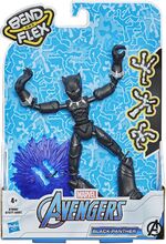 Marvel Avengers Bend And Flex Black Panther Toys Playsets & Action Figures Action Figures Multi/mønstret Marvel*Betinget Tilbud