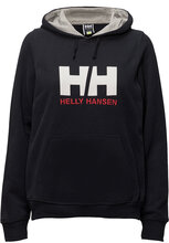 W Hh Logo Hoodie Tops Sweat-shirts & Hoodies Hoodies Navy Helly Hansen