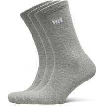 Everyday Cotton Sock 3Pk Sport Socks Regular Socks Grey Helly Hansen
