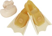 Baby Swimming Fins Duchshaped Upcycled Toys Bath & Water Toys Water Toys Diving Toys Beige HEVEA