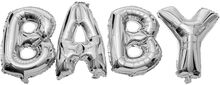 Foil Balloon Text Baby 40 Cm Home Kids Decor Party Supplies Silver Joker