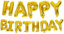 Foil Balloon Gold Text Happy Birthday Home Kids Decor Party Supplies Multi/patterned Joker