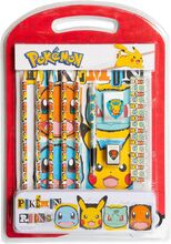 Pokemon Stati Ry Set W Pencil Case Toys Creativity Drawing & Crafts Drawing Stati Ry Multi/patterned Pokemon