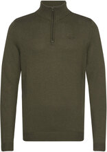 Hco. Guys Sweaters Tops Knitwear Half Zip Jumpers Khaki Green Hollister