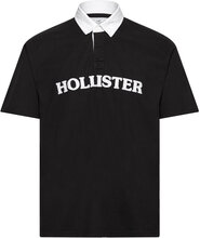 Hco. Guys Knits Tops Polos Short-sleeved Black Hollister