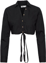 Hco. Girls Wovens Tops Shirts Long-sleeved Black Hollister