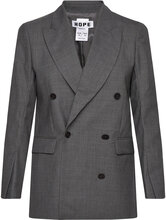 Built Up Double Breasted Blazer Blazers Double Breasted Blazers Grey Hope