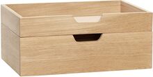 Note Opbevaringsboks Home Storage Wooden Boxes Beige Hübsch