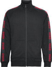 Sporty Logo Jacketzp Designers Sweatshirts & Hoodies Sweatshirts Black HUGO