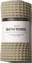 Waffle Bath Towel Home Textiles Bathroom Textiles Towels & Bath Towels Bath Towels Beige Humdakin