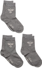 Sutton 3-Pack Sock Socks & Tights Socks Grå Hummel*Betinget Tilbud