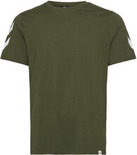 Hmllegacy Chevron T-Shirt T-shirts & Tops Short-sleeved Grønn Hummel*Betinget Tilbud