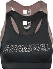 Hmlte Tola 2-Pack Sports Bra Lingerie Bras & Tops Sports Bras - ALL Svart Hummel*Betinget Tilbud