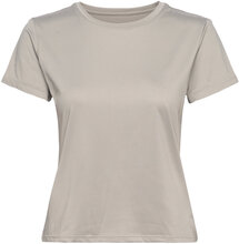 Hmlmt Aura Mesh T-Shirt T-shirts & Tops Short-sleeved Beige Hummel*Betinget Tilbud