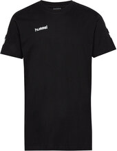 Hmlgo Cotton T-Shirt S/S T-shirts Short-sleeved Svart Hummel*Betinget Tilbud